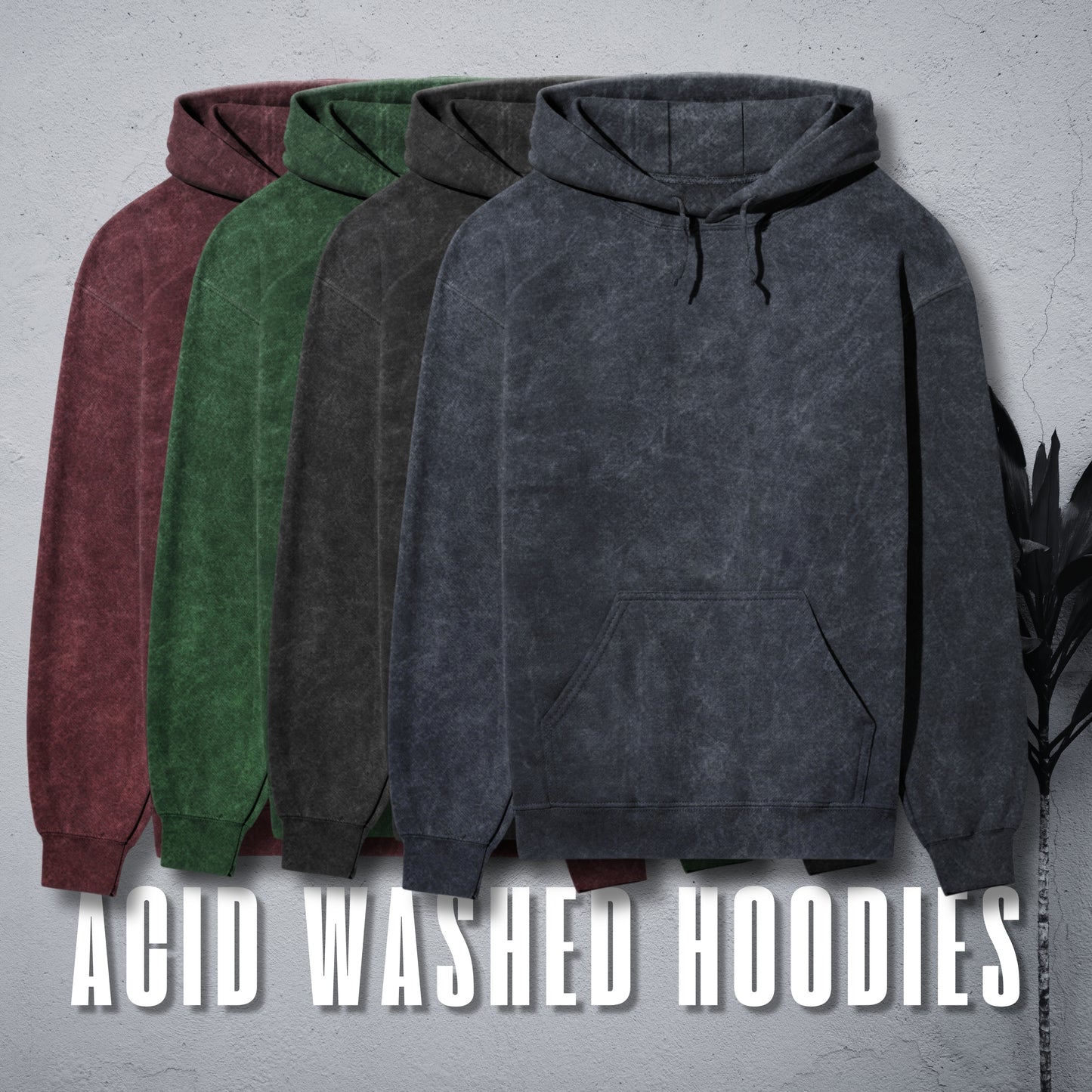 Unisex Acid Washed Hoodie