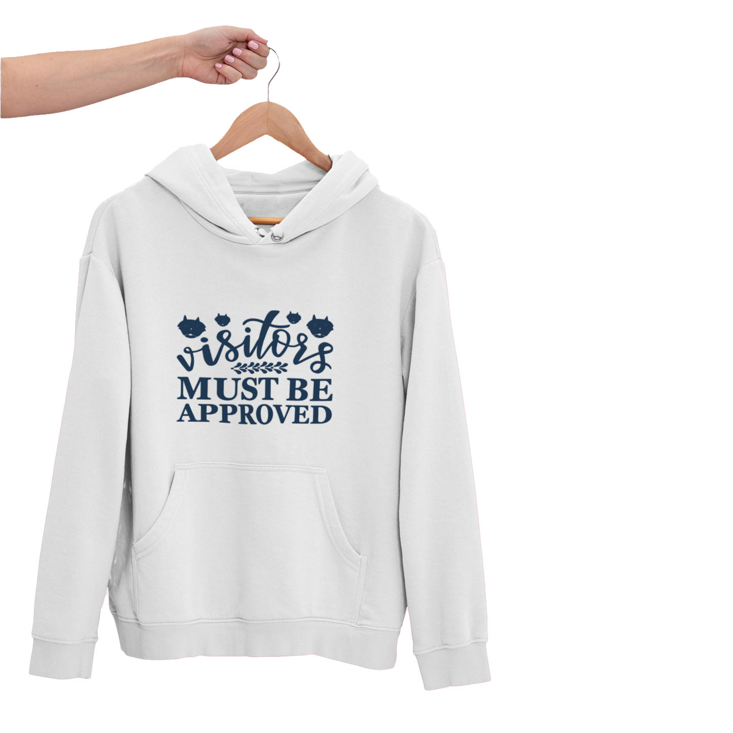 Regular Fit Hoodie by EMMOZI - White