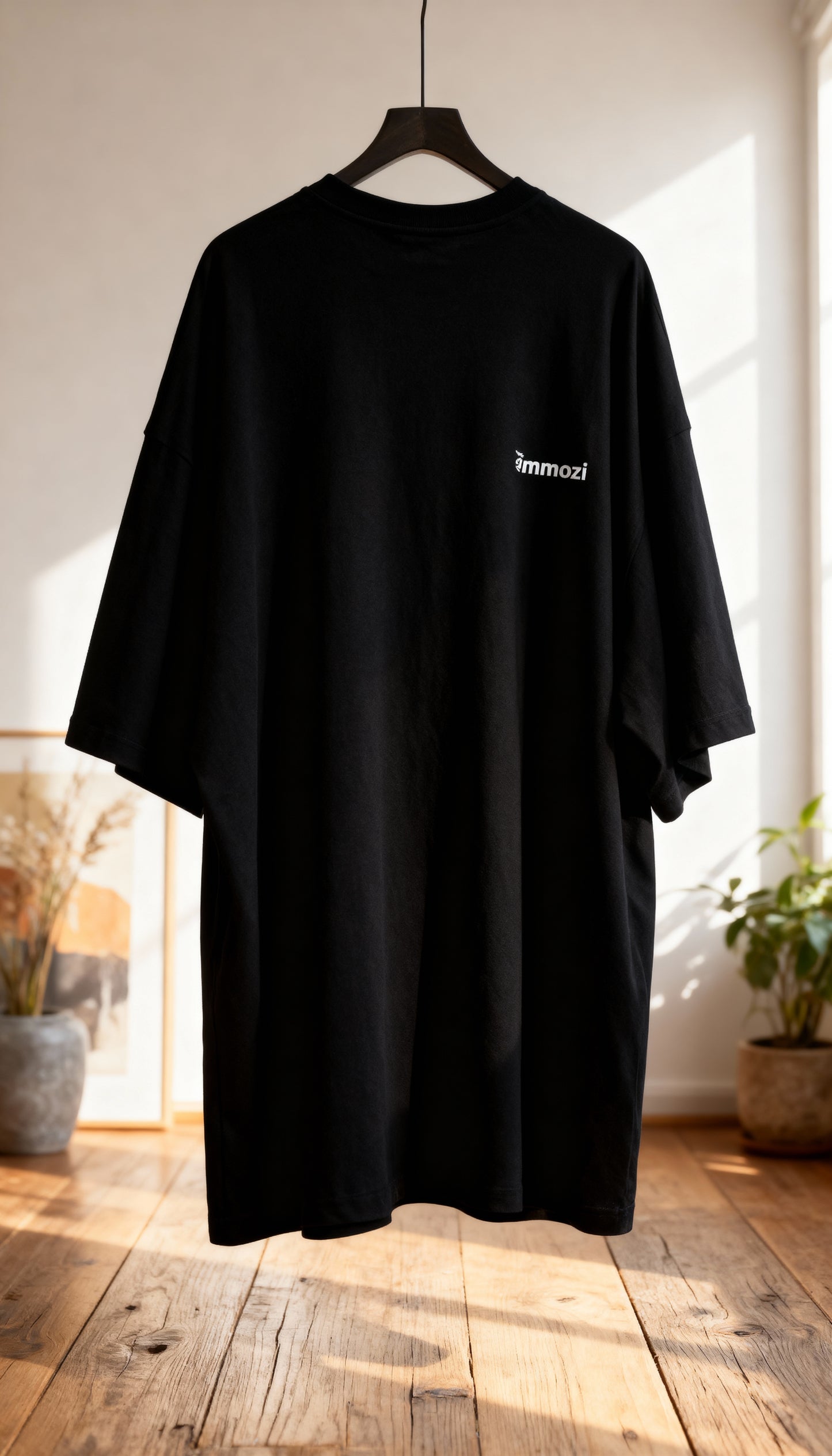 Premium Unisex Oversized Drop Shoulder T-Shirt Black – EMMOZI