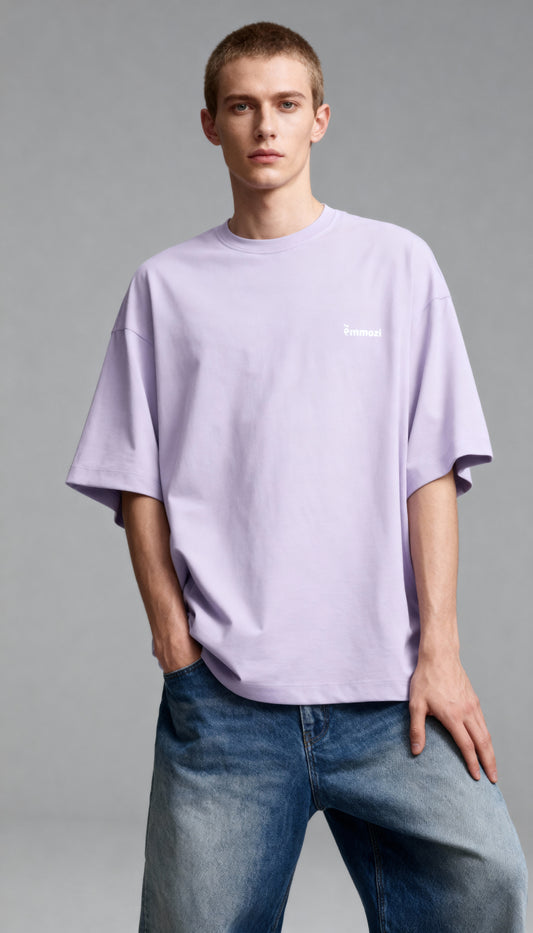 Premium Unisex Oversized Drop Shoulder T-Shirt Lavender – EMMOZI