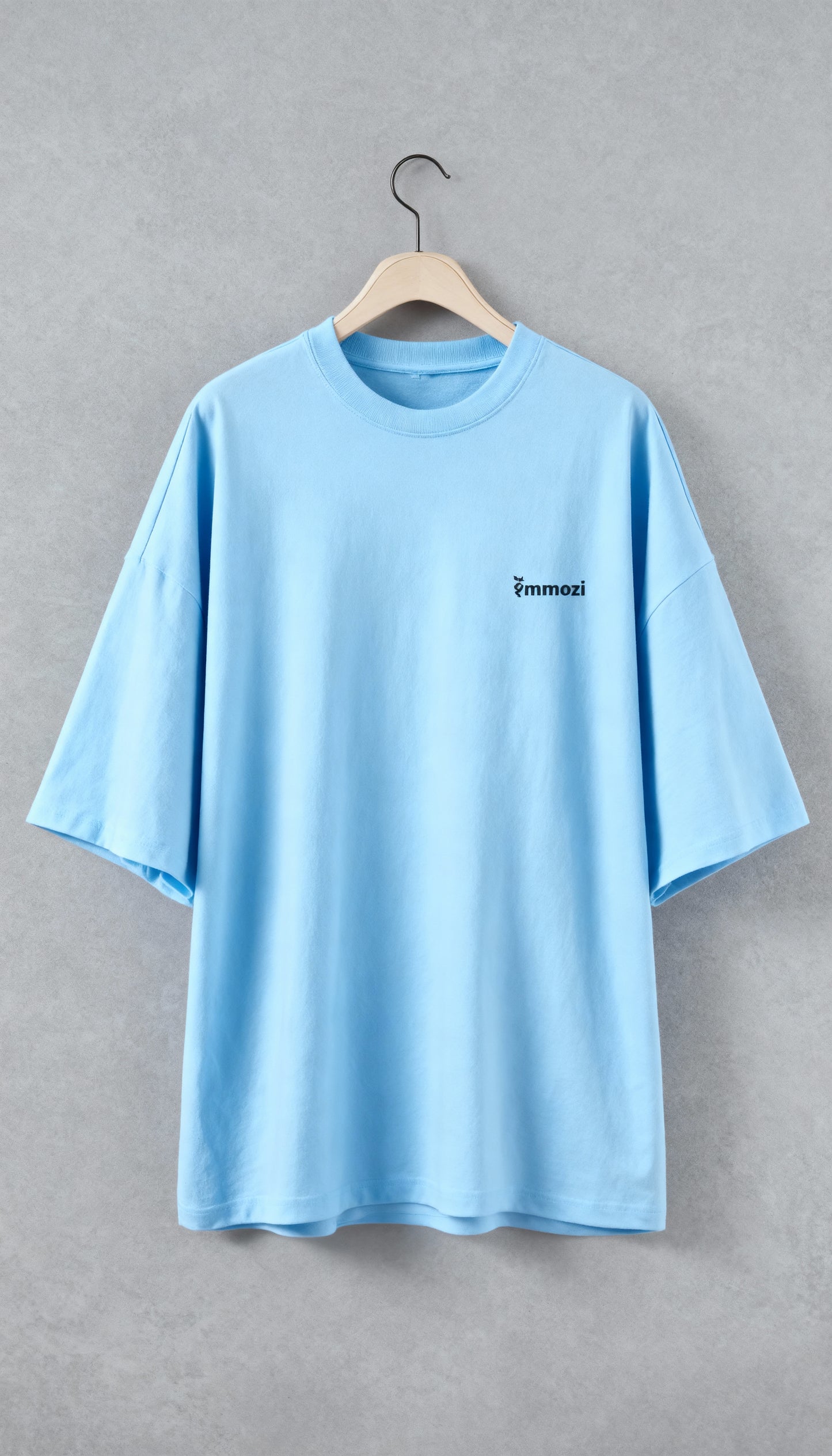 Premium Unisex Oversized Drop Shoulder T-Shirt Baby Blue – EMMOZI