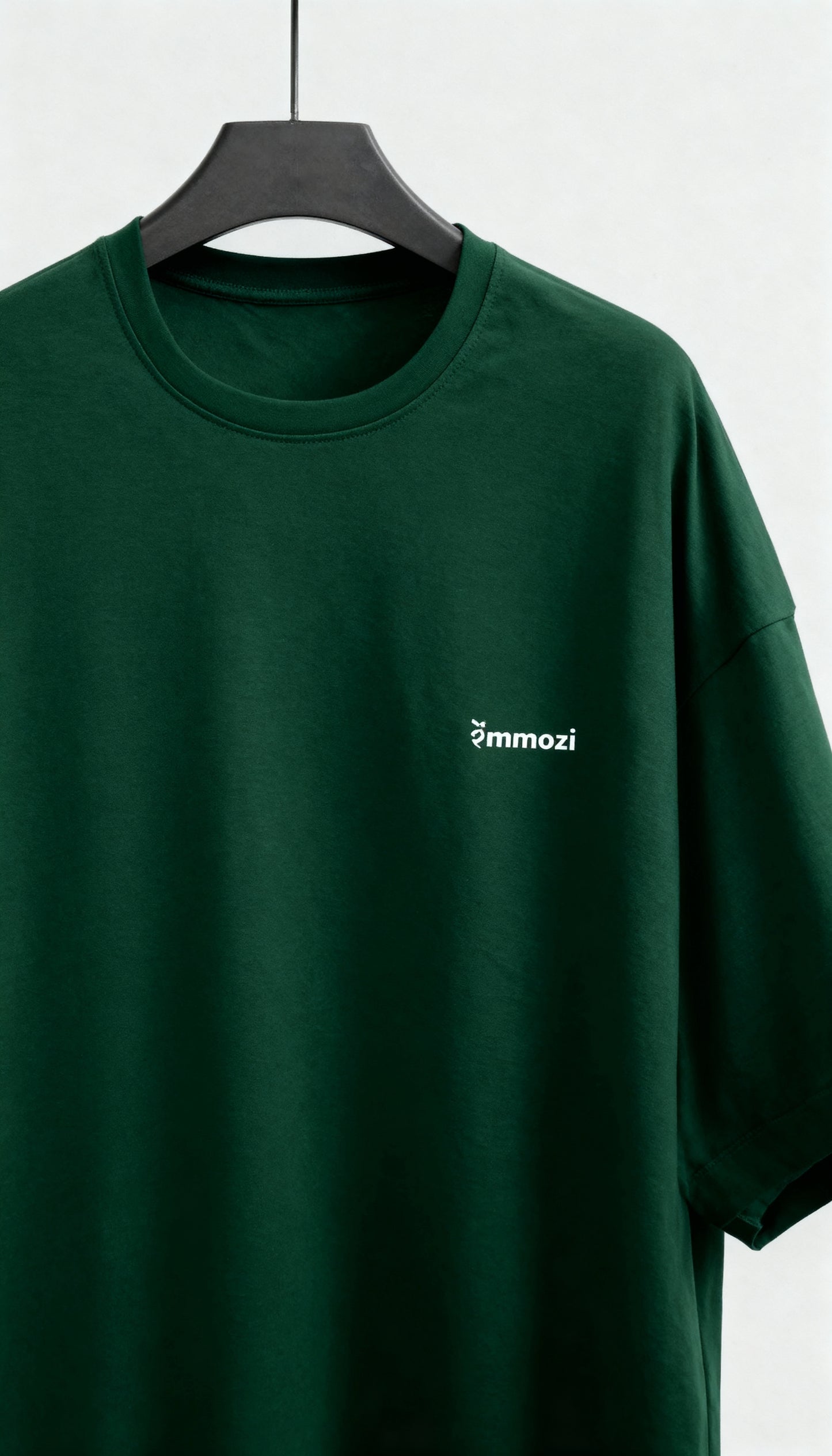 Premium Unisex Oversized Drop Shoulder T-Shirt Bottle Green – EMMOZI