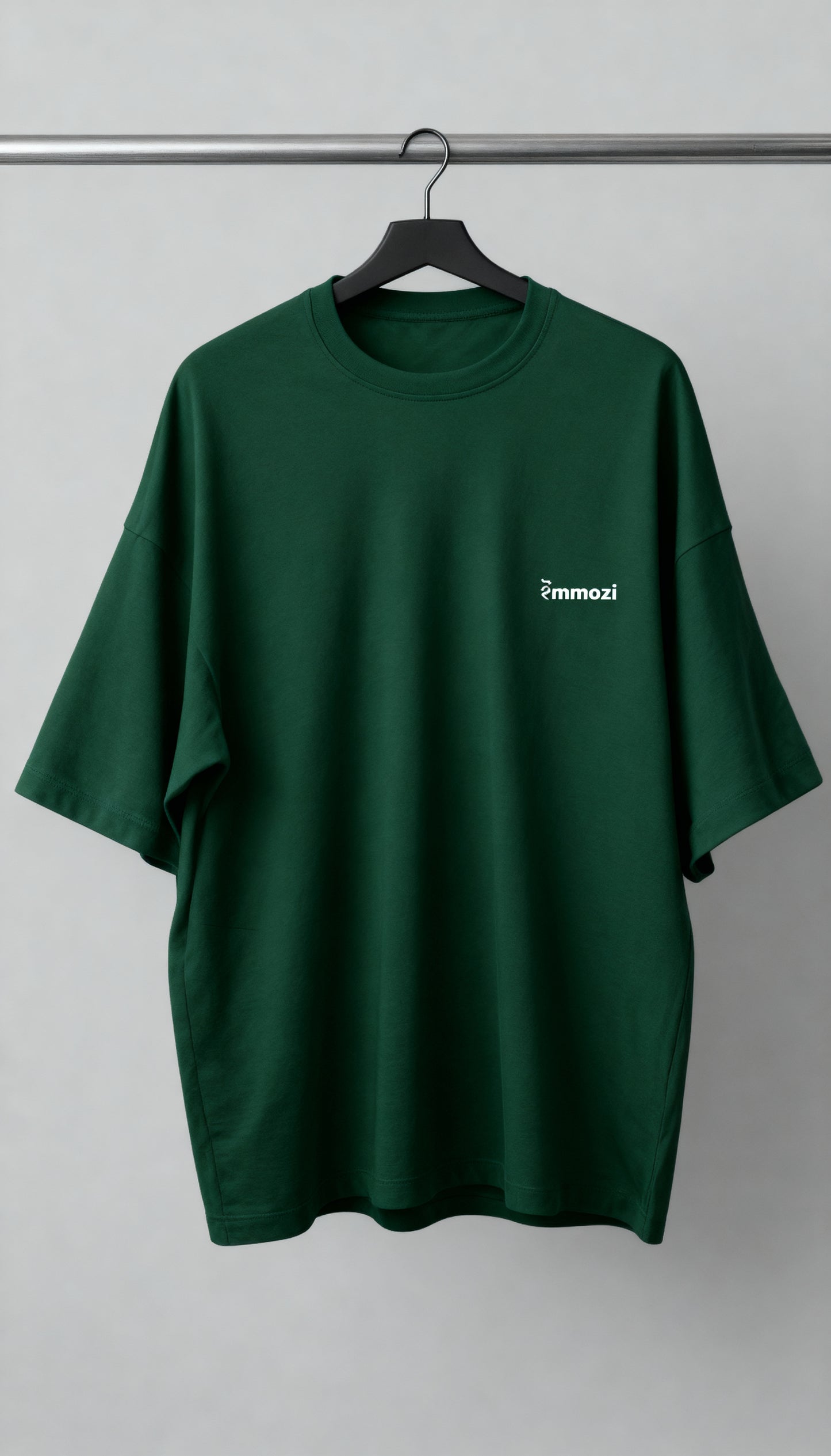 Premium Unisex Oversized Drop Shoulder T-Shirt Bottle Green – EMMOZI
