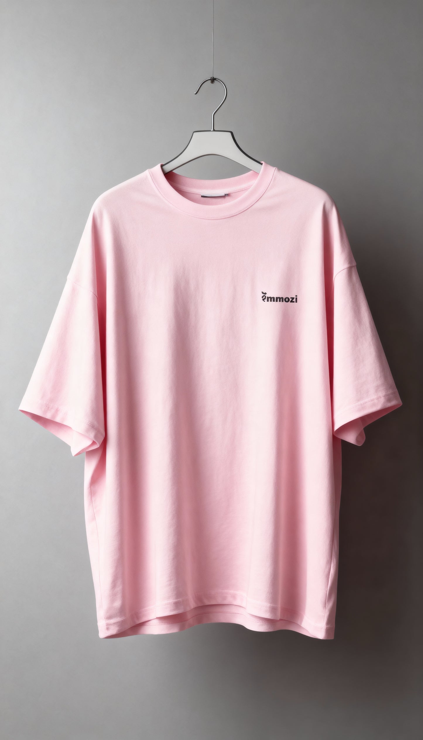 Premium Unisex Oversized Drop Shoulder T-Shirt Baby Pink – EMMOZI