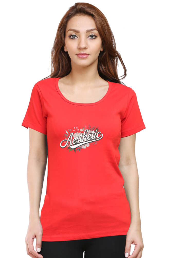 Aesthatic Round Neck Half Sleeve T-Shirt