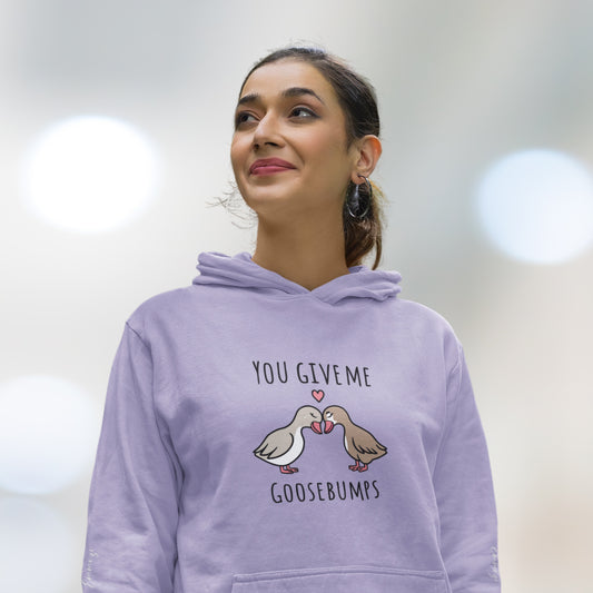 You Give Me Goosebumps Premium Regular Fit Hoodie for Her - Lavender