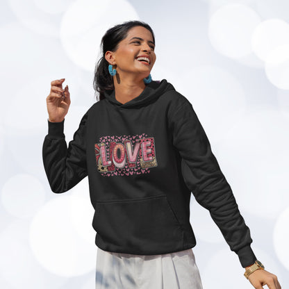 LOVE Premium Regular Fit Hoodie for Her - Black