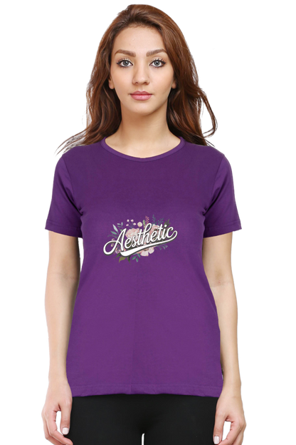 Aesthatic Round Neck Half Sleeve T-Shirt