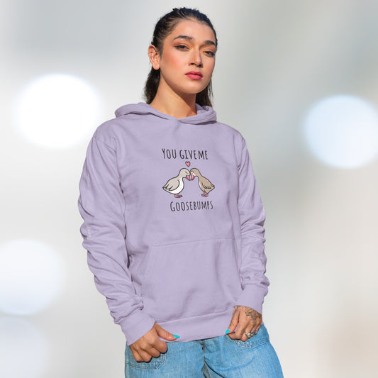You Give Me Goosebumps Premium Regular Fit Hoodie for Her - Lavender