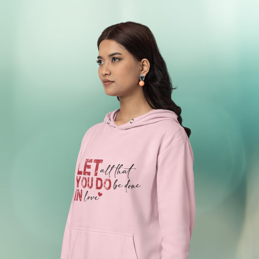 Done in Love Premium Regular Fit Hoodie for Her - Baby Pink