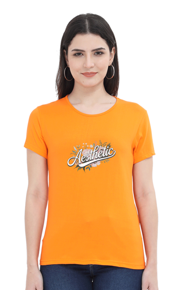 Aesthatic Round Neck Half Sleeve T-Shirt