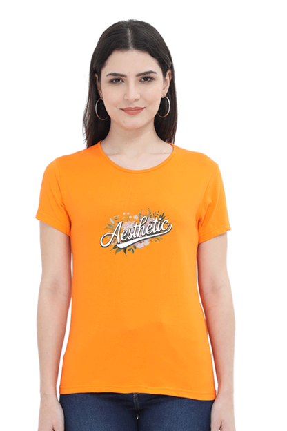 Aesthatic Round Neck Half Sleeve T-Shirt