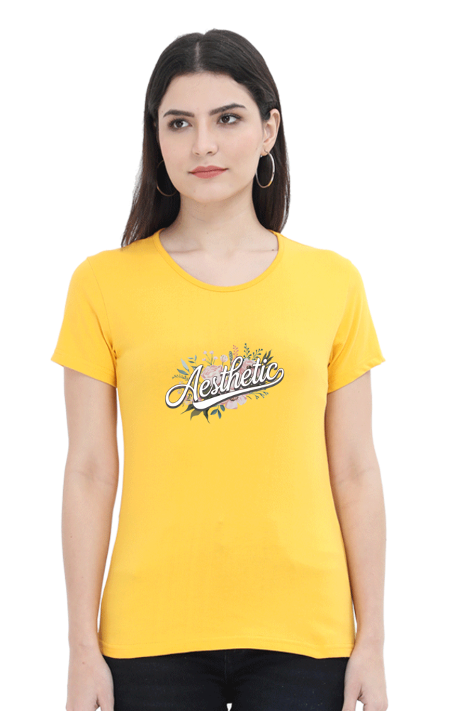 Aesthatic Round Neck Half Sleeve T-Shirt