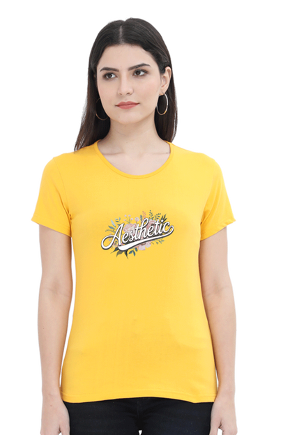 Aesthatic Round Neck Half Sleeve T-Shirt