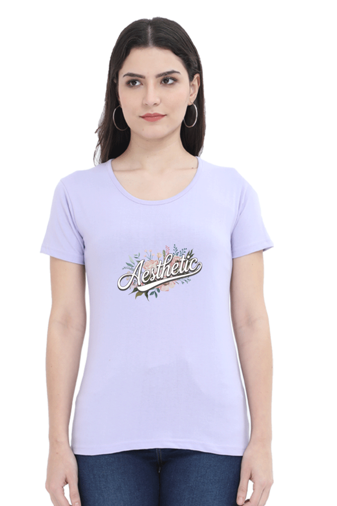 Aesthatic Round Neck Half Sleeve T-Shirt