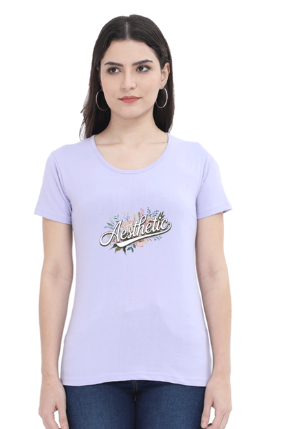 Aesthatic Round Neck Half Sleeve T-Shirt