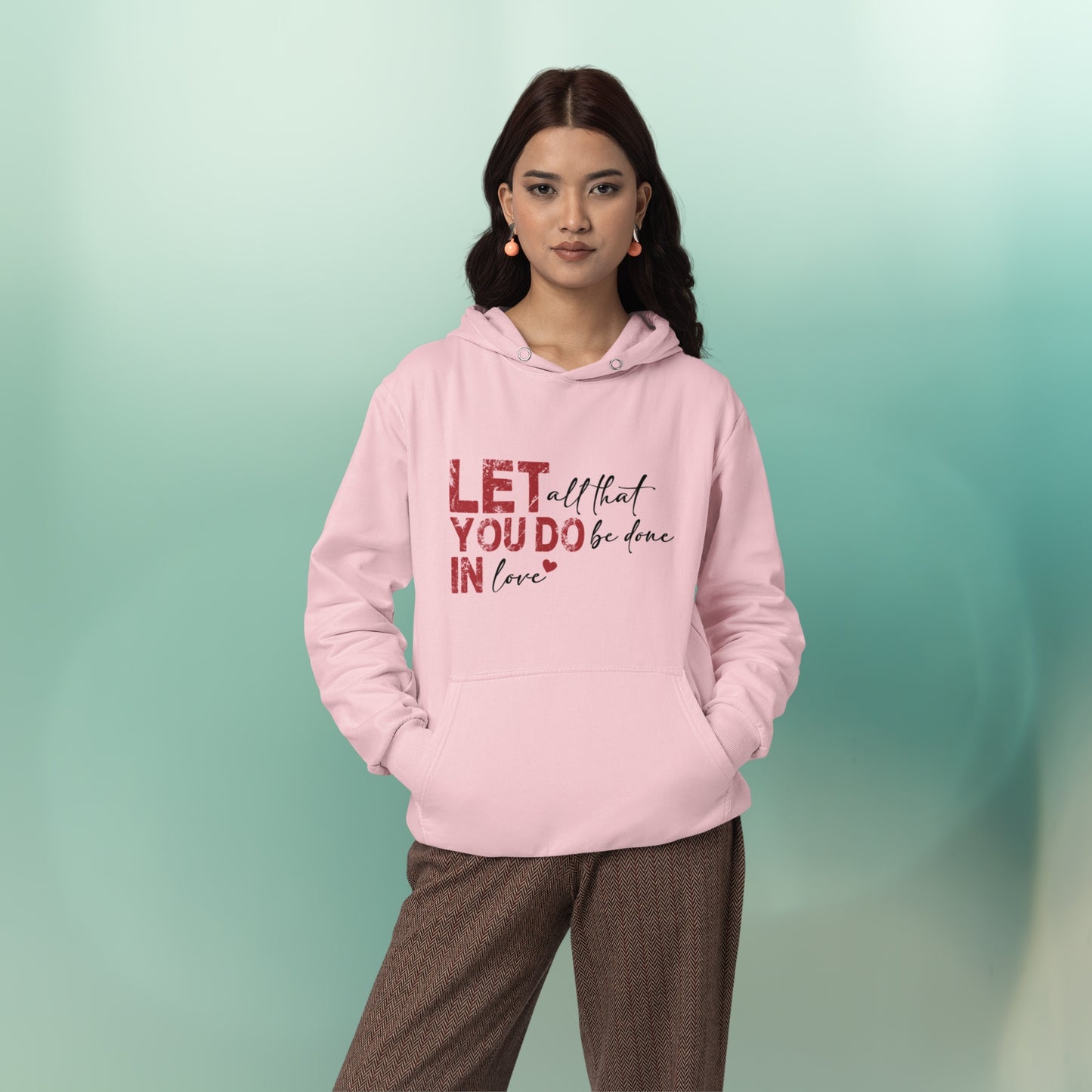 Done in Love Premium Regular Fit Hoodie for Her - Baby Pink