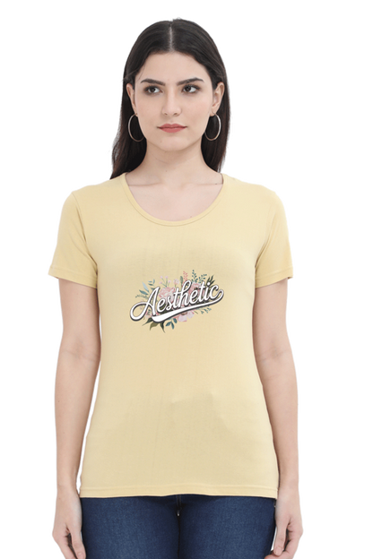 Aesthatic Round Neck Half Sleeve T-Shirt