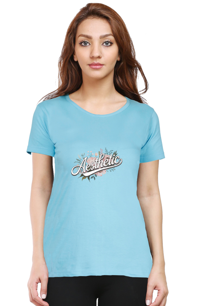 Aesthatic Round Neck Half Sleeve T-Shirt