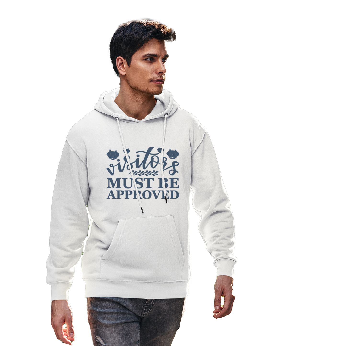 Regular Fit Hoodie by EMMOZI - White