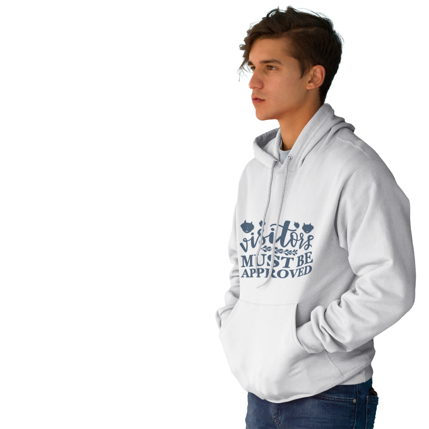 Regular Fit Hoodie by EMMOZI - White