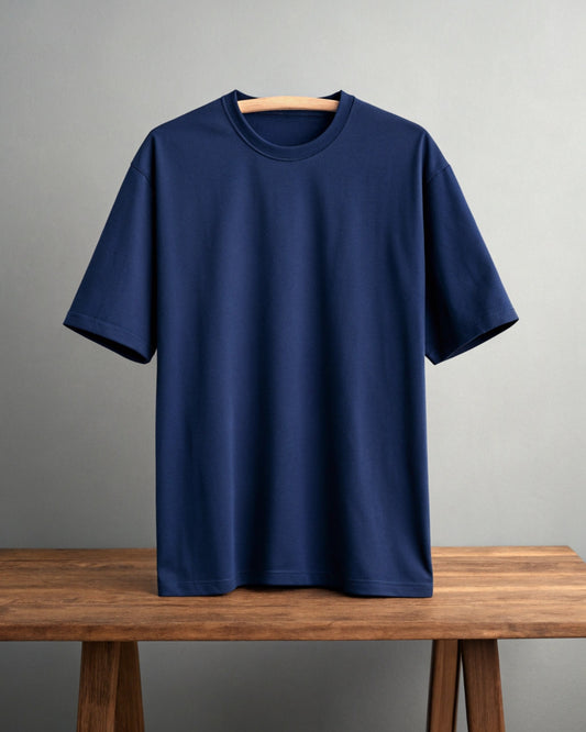 Plain Oversized Tees - Premium Quality Navy Blue