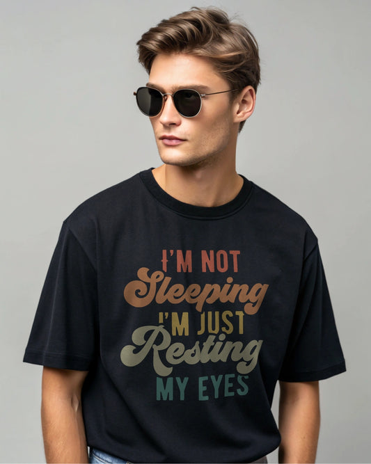 I am Resting My Eyes - Premium Oversized T-Shirt