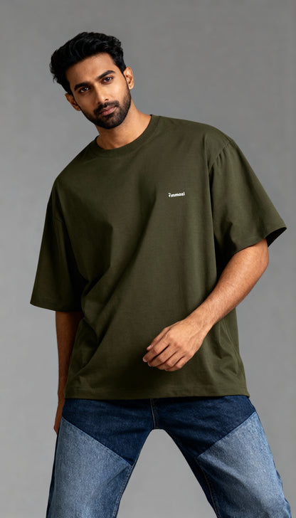 Classic Unisex Oversized T-Shirt Olive Green – EMMOZI