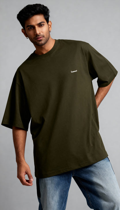Classic Unisex Oversized T-Shirt Olive Green – EMMOZI