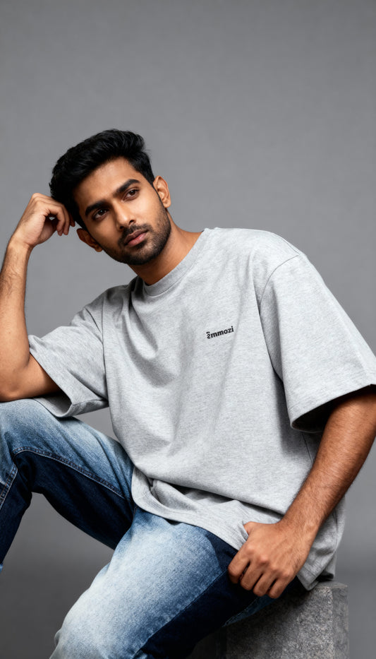 Standard Unisex Oversized  T-Shirt Gray - EMMOZI