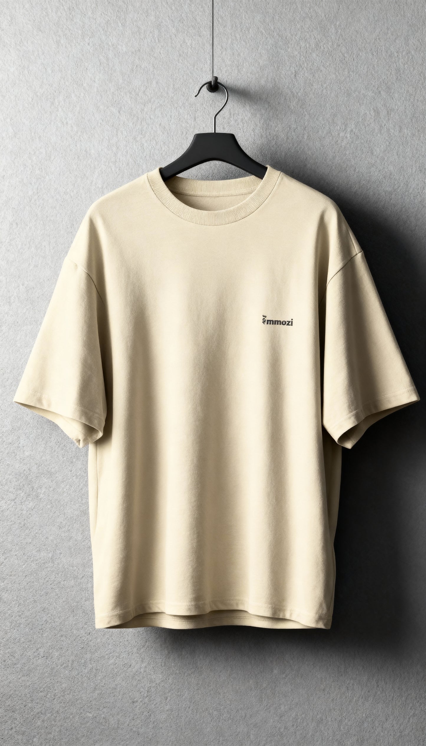 Standard Unisex Oversized T-Shirt Beige - EMMOZI