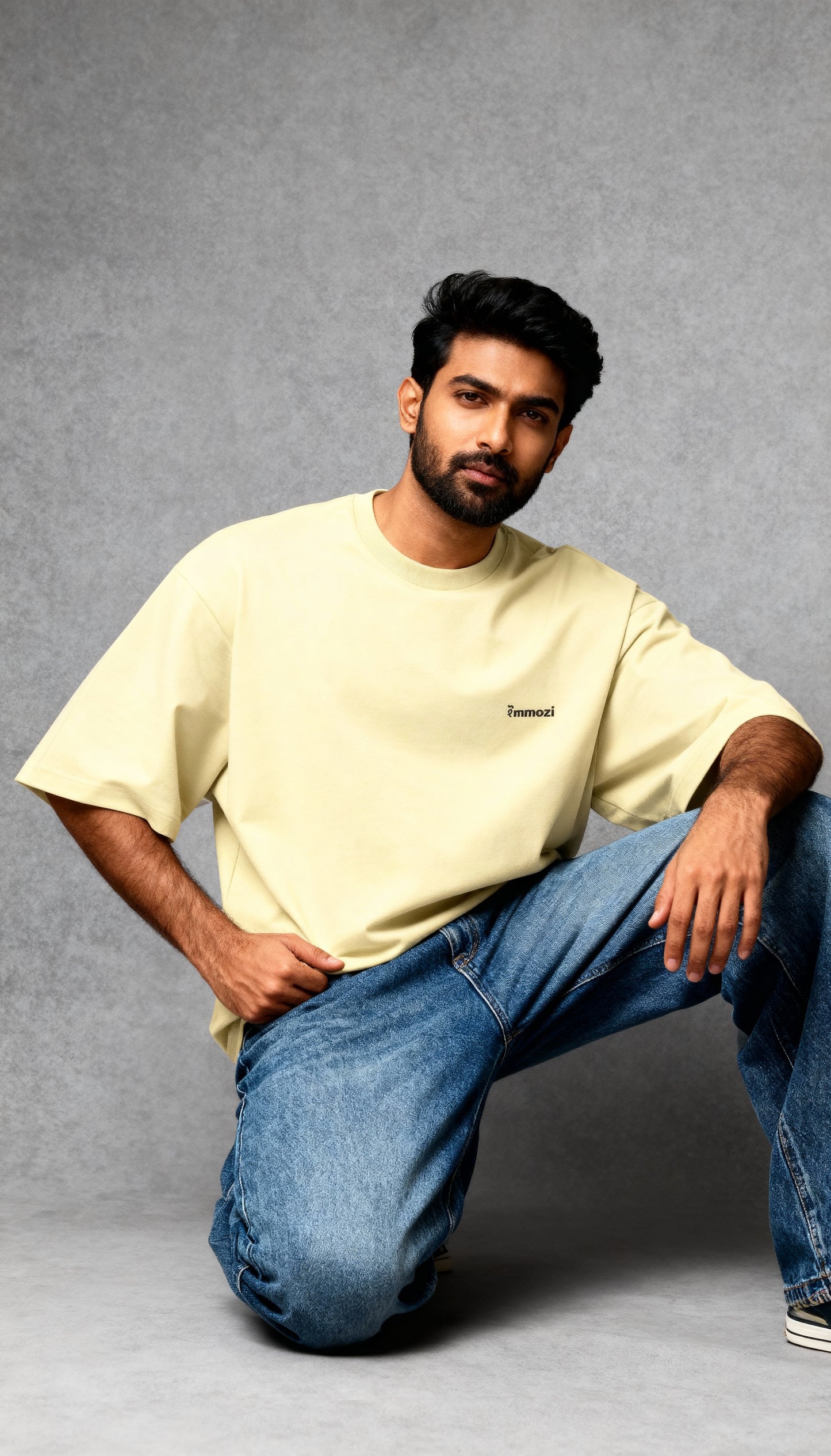 Standard Unisex Oversized T-Shirt Beige - EMMOZI