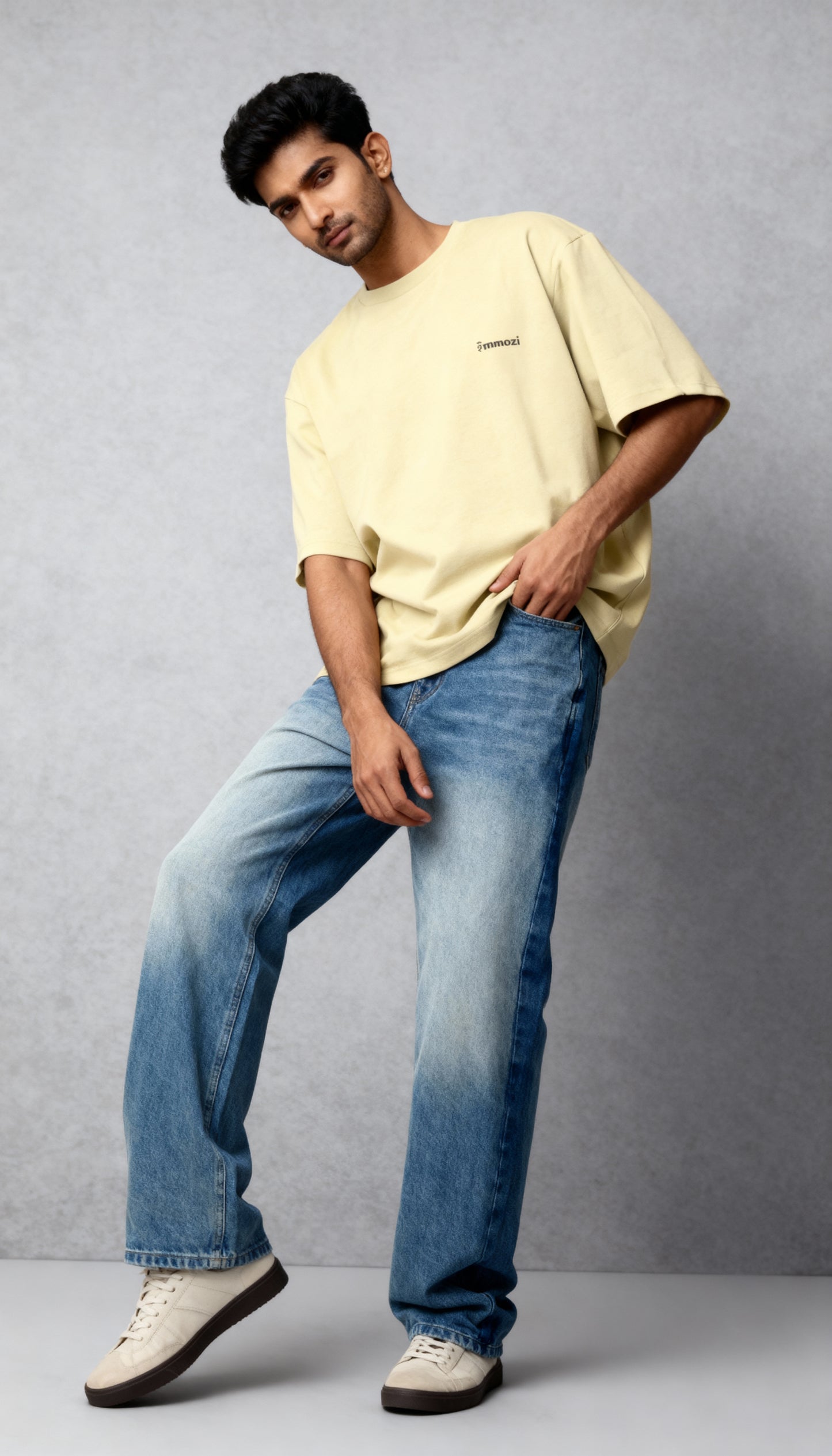 Standard Unisex Oversized T-Shirt Beige - EMMOZI