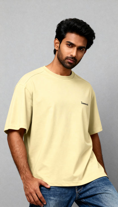 Standard Unisex Oversized T-Shirt Beige - EMMOZI