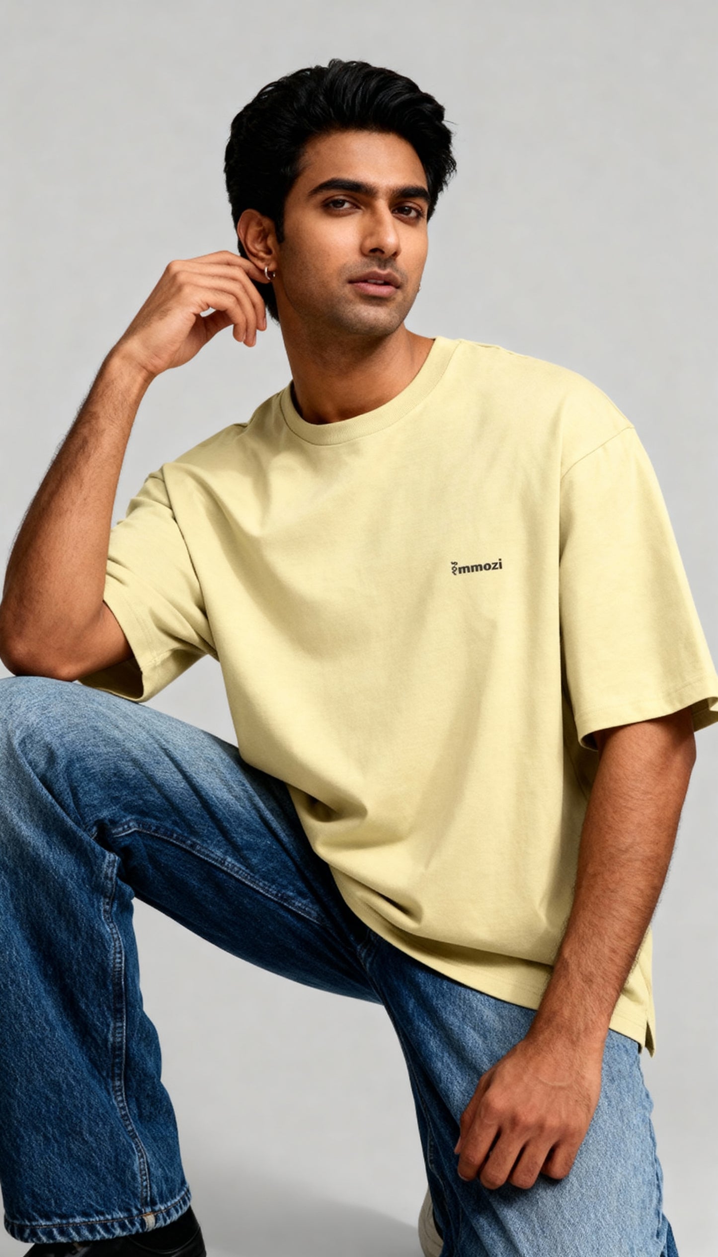 Standard Unisex Oversized T-Shirt Beige - EMMOZI