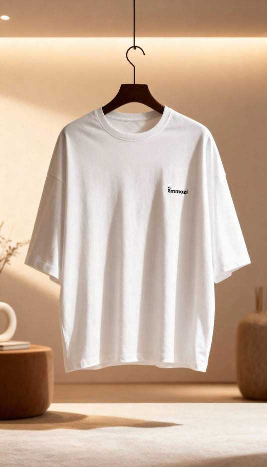 Standard Unisex Oversized T-Shirt White - EMMOZI