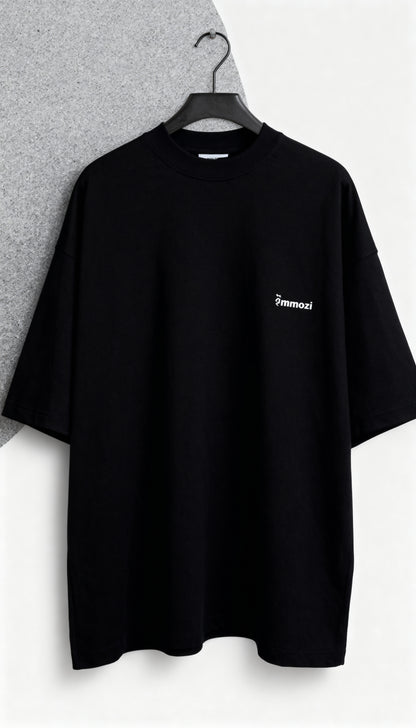 Premium Unisex Oversized Drop Shoulder T-Shirt Black – EMMOZI