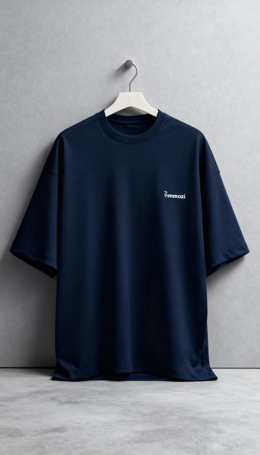 Standard Unisex Oversized T-Shirt Navy Blue - EMMOZI