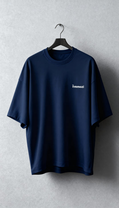 Standard Unisex Oversized T-Shirt Navy Blue - EMMOZI