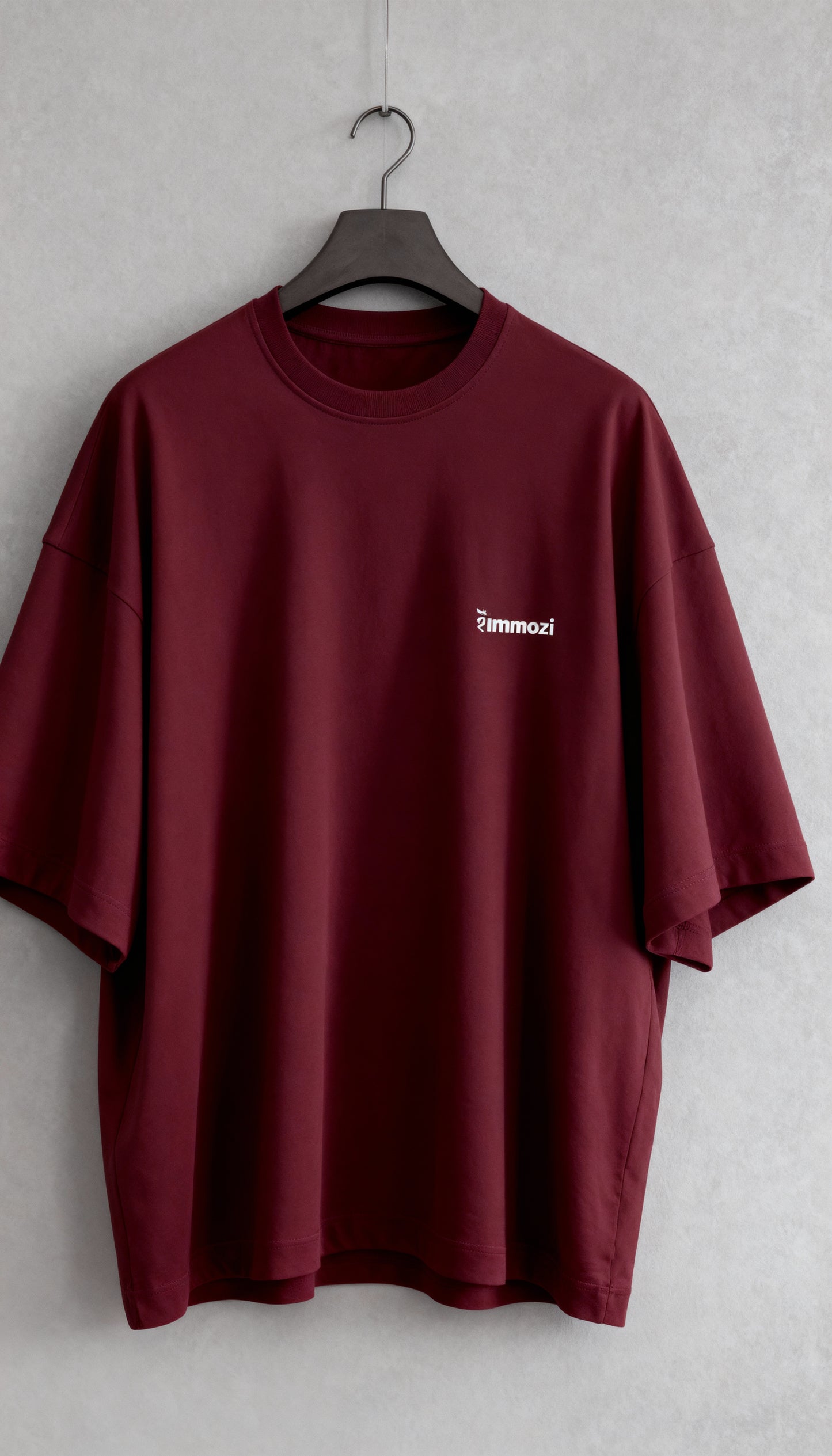 Premium Unisex Oversized Drop Shoulder T-Shirt Maroon – EMMOZI
