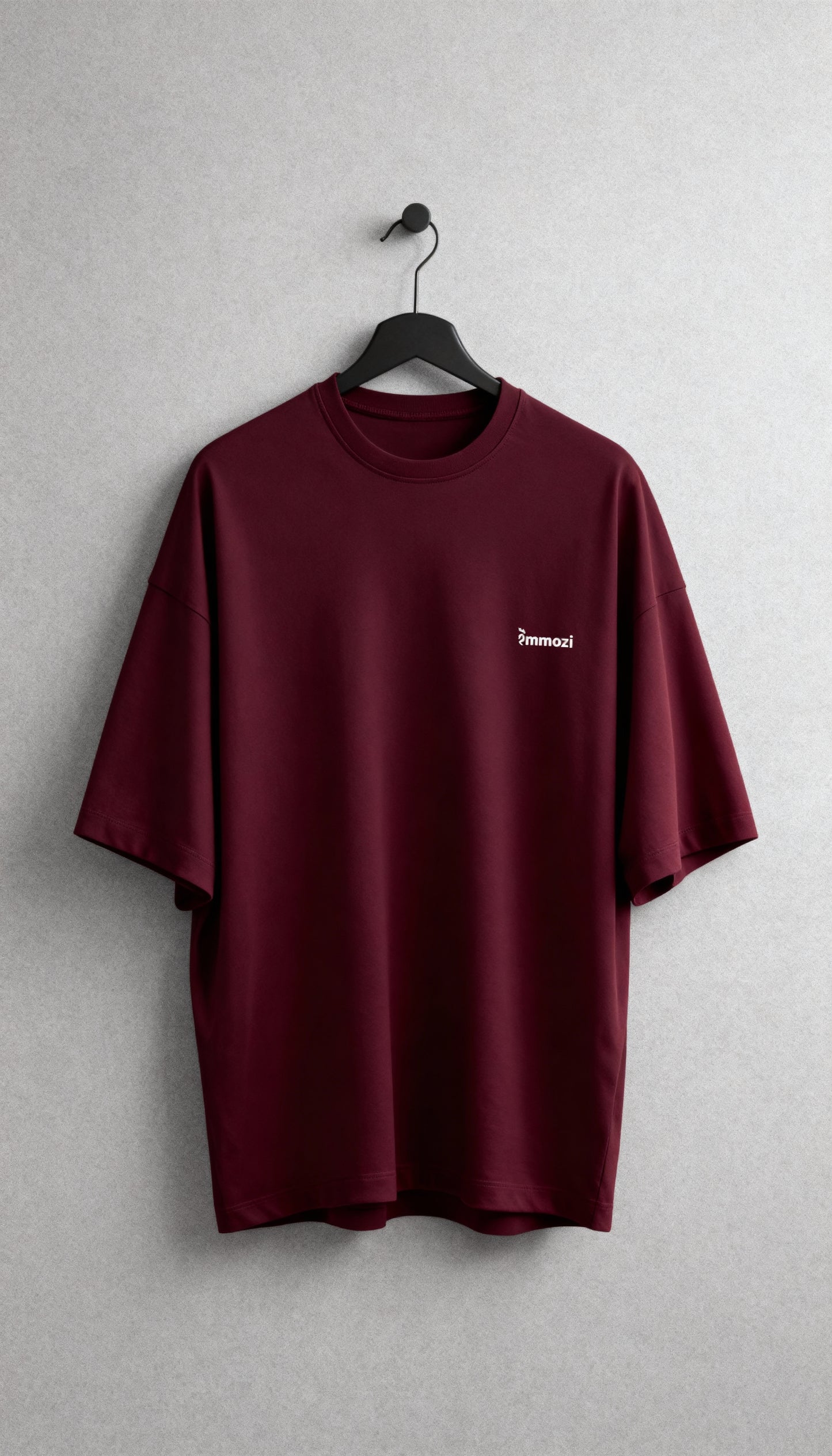 Premium Unisex Oversized Drop Shoulder T-Shirt Maroon – EMMOZI