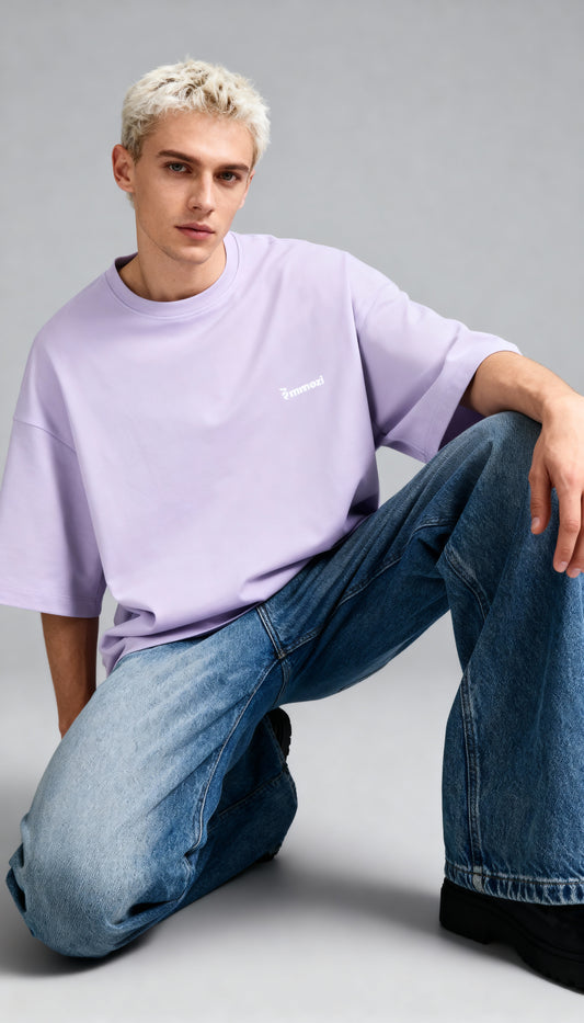 Premium Unisex Oversized Drop Shoulder T-Shirt  Lavender – EMMOZI