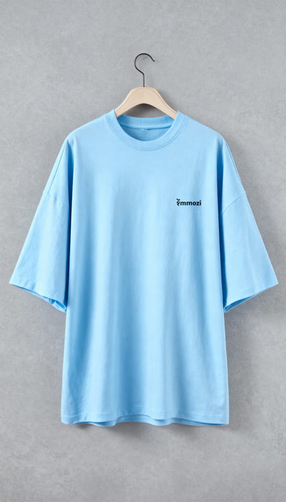 Premium Unisex Oversized Drop Shoulder T-Shirt Baby Blue – EMMOZI