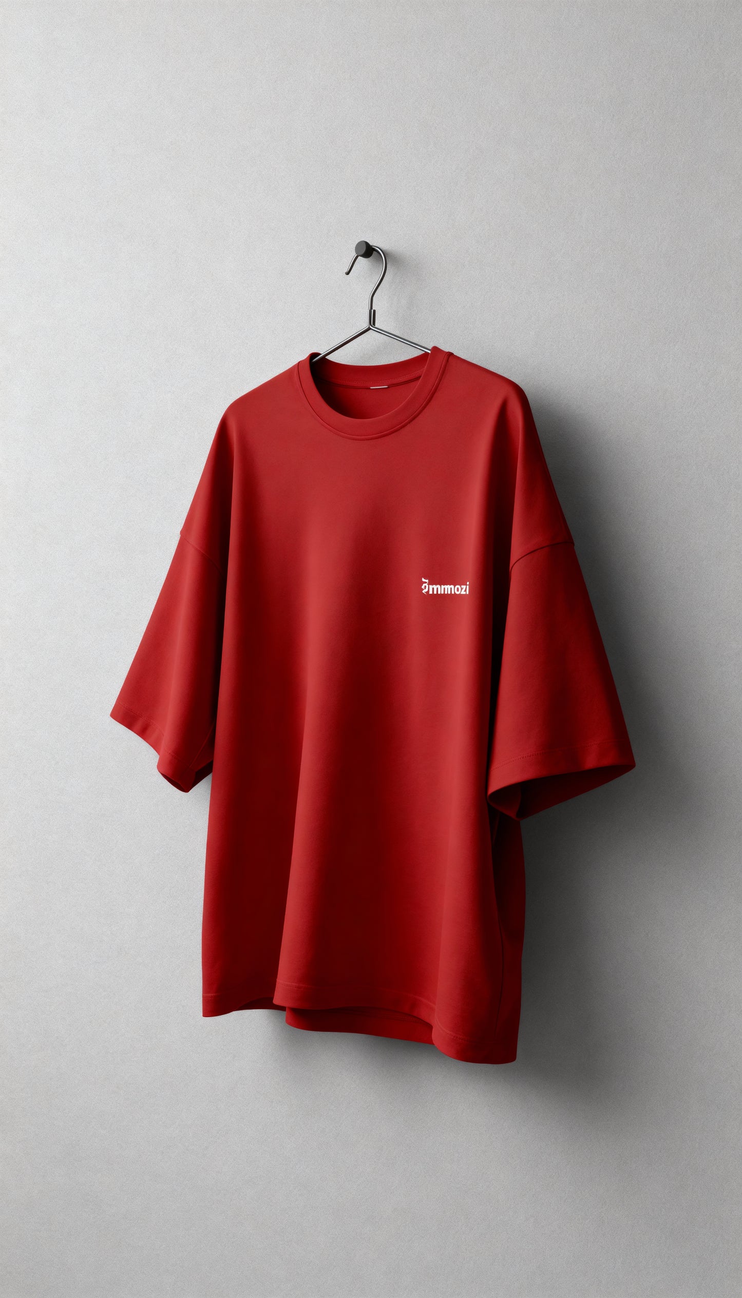 Premium Unisex Oversized Drop Shoulder T-Shirt Red – EMMOZI