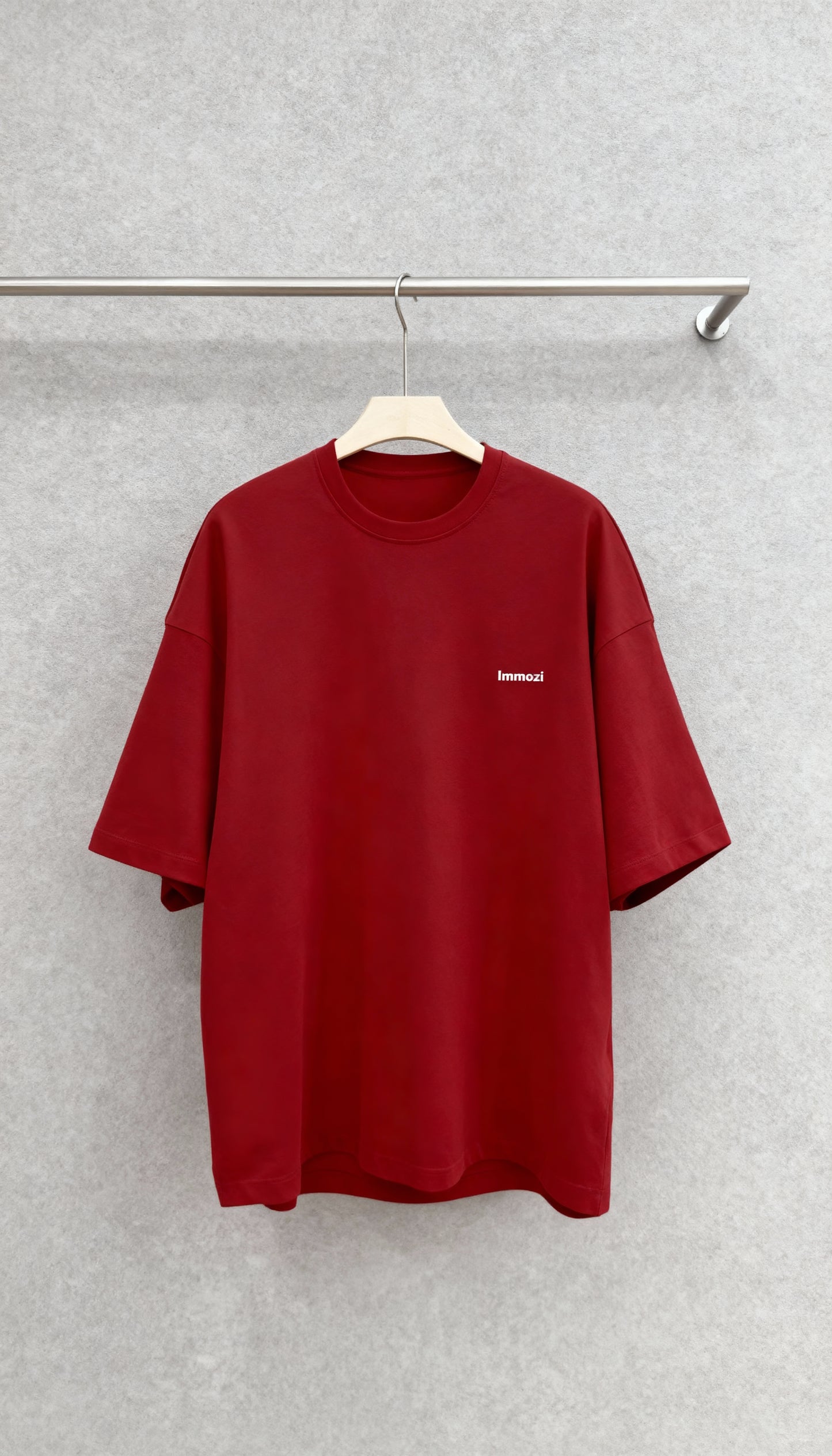 Premium Unisex Oversized Drop Shoulder T-Shirt Red – EMMOZI