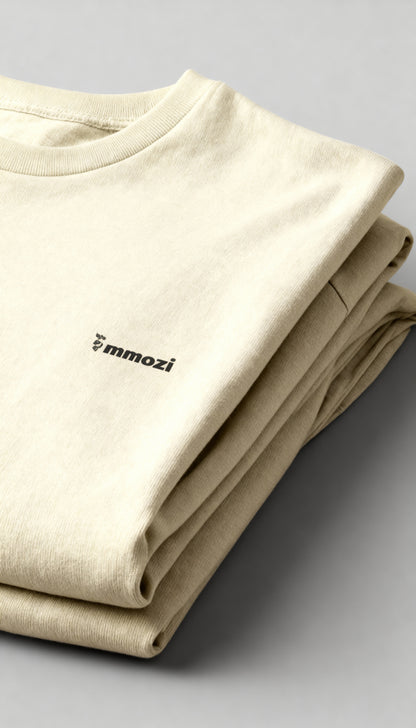 Standard Unisex Oversized T-Shirt Beige - EMMOZI