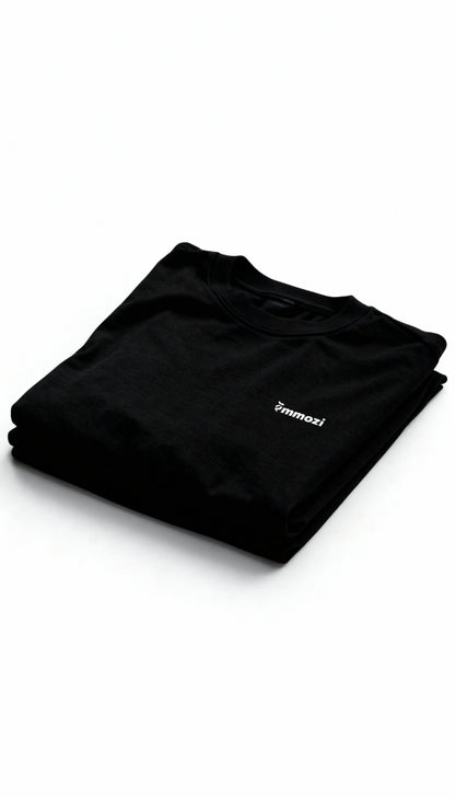 Premium Unisex Oversized Drop Shoulder T-Shirt Black – EMMOZI
