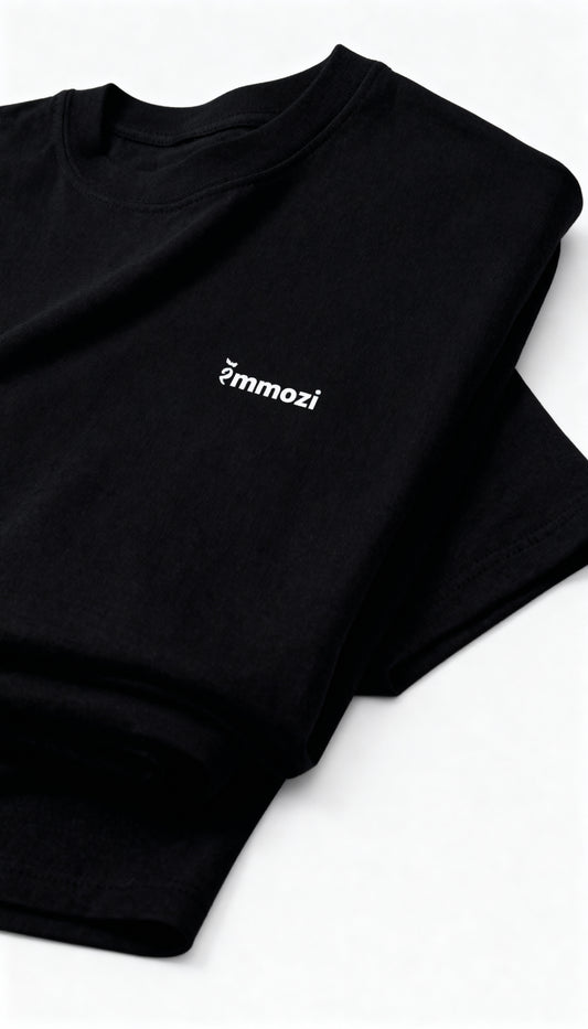 Standard Unisex Oversized T-Shirt Black - EMMOZI