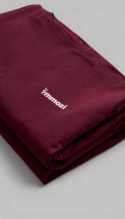 Premium Unisex Oversized Drop Shoulder T-Shirt Maroon – EMMOZI