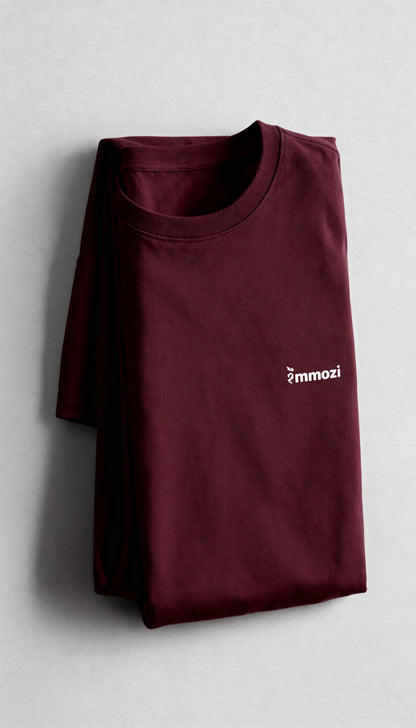 Premium Unisex Oversized Drop Shoulder T-Shirt Maroon – EMMOZI